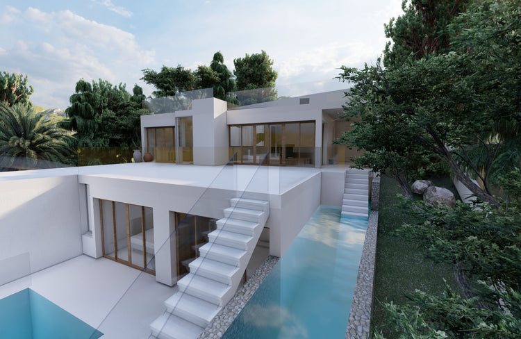 Sea-facing, hillside plot with building licence, Cala Salada